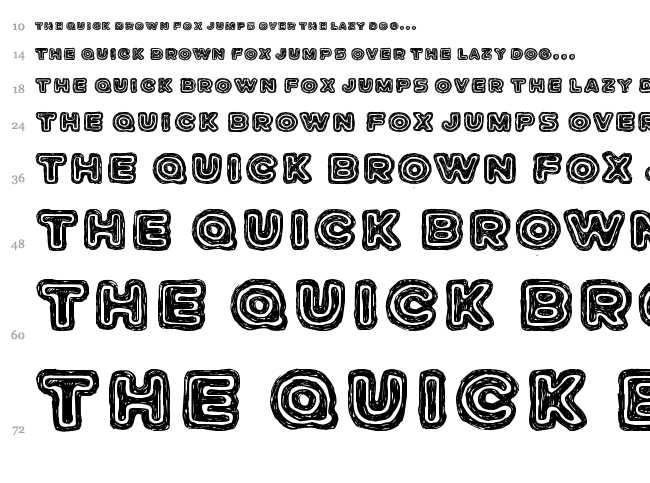 Jazz Zebra font waterfall